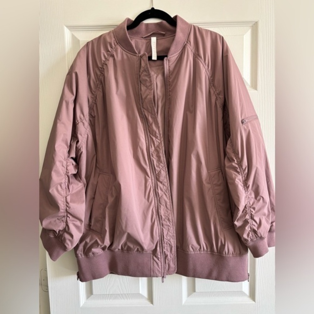 Zella Go With It Aviator Jacket. Purple Moon color.XL